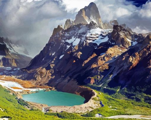 Argentina Patagonia Mountains Diamond Paintings