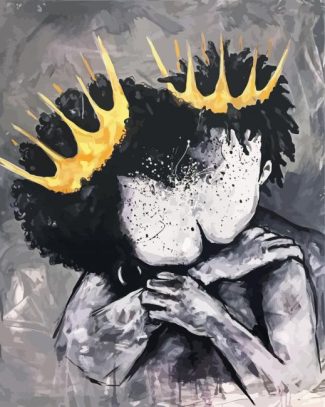 Black King And Queen Art Diamond Paintings