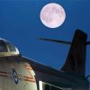 CDN Military Plane And Moon Diamond Paintings