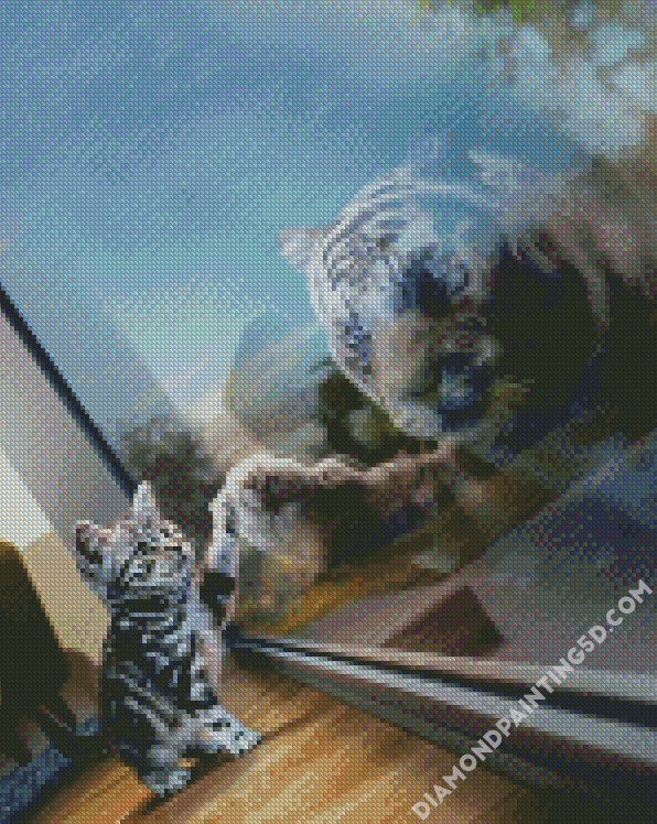 Cat And Tiger Diamond Painting 