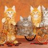 Cats On Bicycle Diamond Paintings