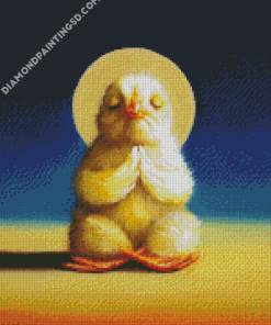 Chick Bird Yoga Pose Diamond Paintings