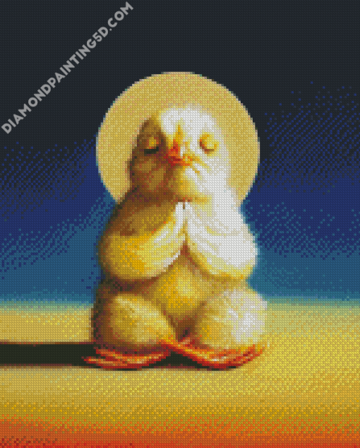 Chick Bird Yoga Pose Diamond Paintings
