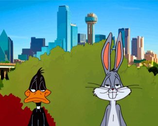 Daffy Duck And Bugs Bunny diamond painting