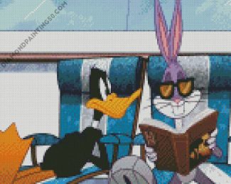 Daffy Duck And Bugs Bunny On Trip diamond painting