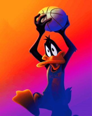 Daffy Duck Basketballer diamond painting