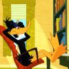 Daffy Duck Sitting In The Desk diamond painting
