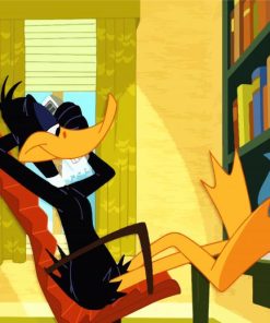 Daffy Duck Sitting In The Desk diamond painting