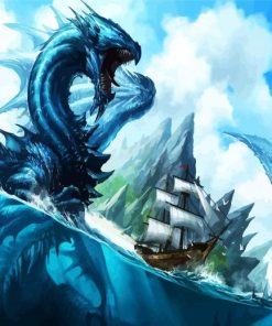 Fantasy Leviathan Sea Serpent diamond painting