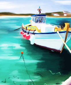 Fishing Day In Port Diamond Paintings