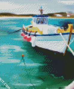 Fishing Day In Port Diamond Paintings