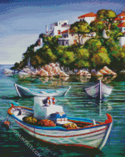 Fighing Boat Art Diamond Paintings