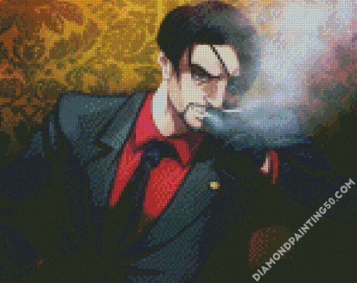 Goro Majima Smoking diamond painting