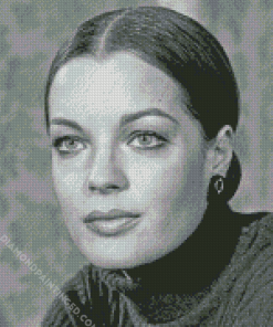 Black And White Young Romy Schneider Diamond Paintings