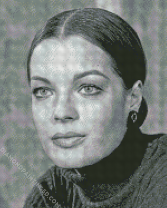 Black And White Young Romy Schneider Diamond Paintings