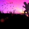 Hiker Silhouette At Sunset diamond painting