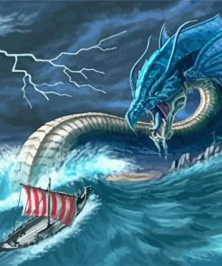 Leviathan Sea Serpent diamond painting