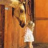 Little Girl With Horse Diamond Paintings