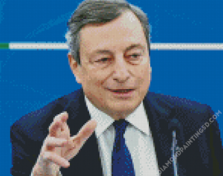 Mario Draghi Minister Diamond Painting