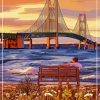 Michigan Mackinac Bridge Poster diamond painting