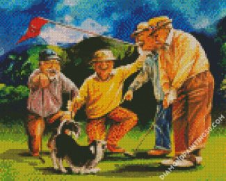 Old Men In Golf diamond painting