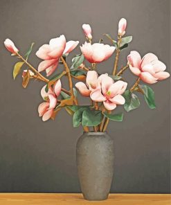 Pink Magnolia Vase diamond painting