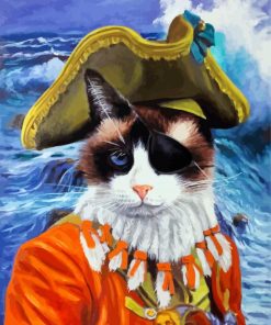 Pirate Cat Art Diamond Paintings