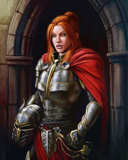 Redhead Warrior Lady Diamond Paintings