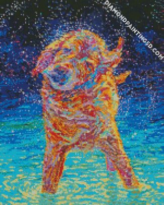 Aesthetic Wet Dog Art Diamond Paintings
