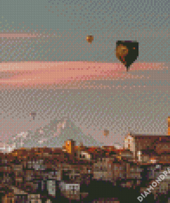 Hot Air Balloons In Mondovi Diamond Paintings