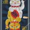 Lucky Cat Card Diamond Paintings