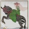 Woman Riding Zebra Vogue Diamond Paintings