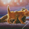 Cat Mother Hugging Baby Diamond Paintings