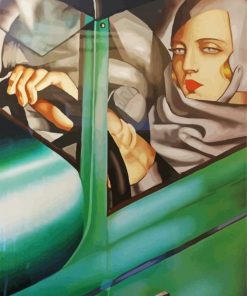 Self Portrait In The Green Bugatti Lempicka diamond painting