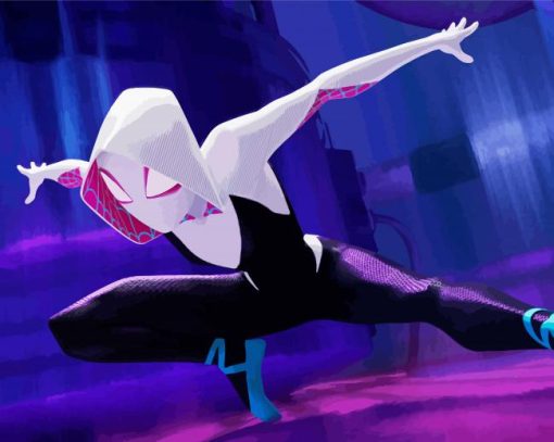 Spider Gwen Character Diamond Painting