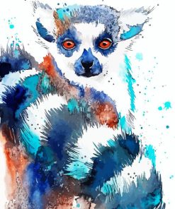 Splatter Lemur diamond painting