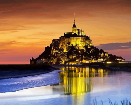 St Michaels Mount At Night Diamond Paintings