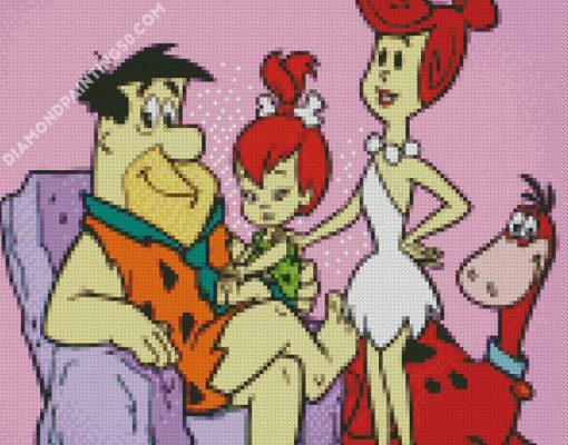 The Flintstones Cartoon Characters diamond painting