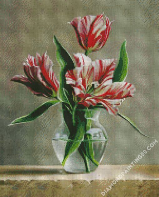 Tulips In Glass Vase diamond painting