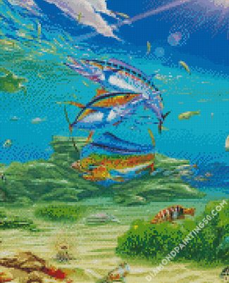 Tuna And Mahi Mahi Undersea diamond painting