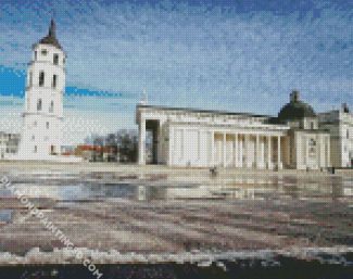 Vilnius Cathedral Basilica Lithuania diamond painting