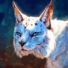 White Lynx Cat diamond painting