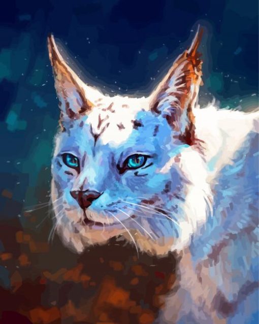 White Lynx Cat diamond painting