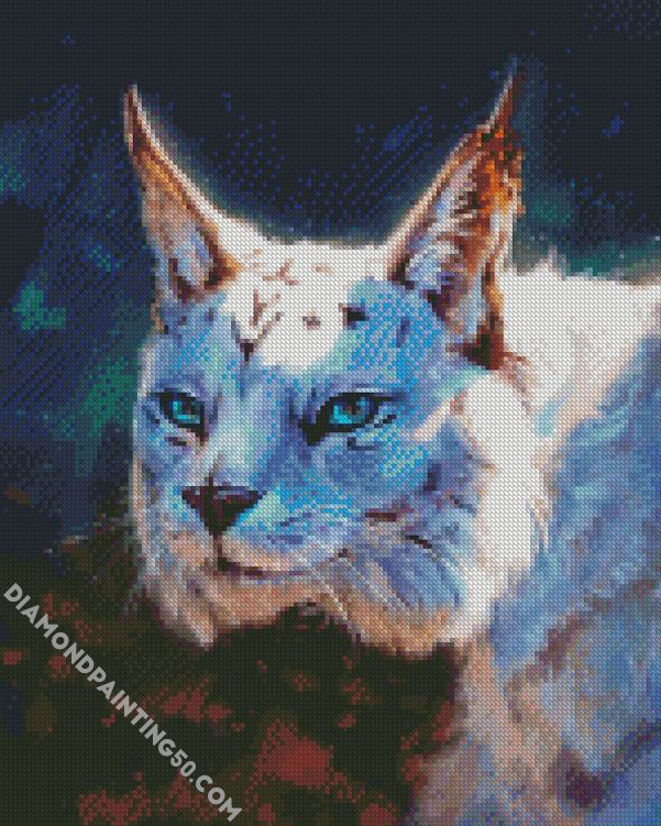 White Lynx Cat Diamond Painting 