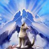 Wolf Pup Howling Diamond Paintings