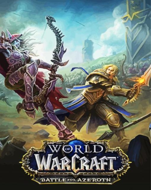 World Of Warcraft Battle For Azeroth Poster Diamond Paintings