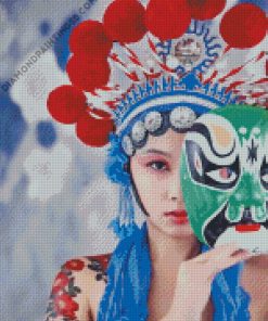 Asian Lady Wearing A Headdress diamond painting