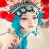 Asian Lady With Headdress diamond painting