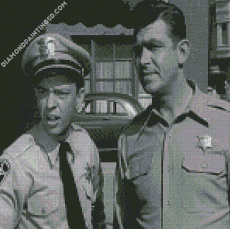 Black And White Andy Griffith Characters Diamond Paintings