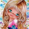 Blond Wide Eyed Girl Diamond Painting